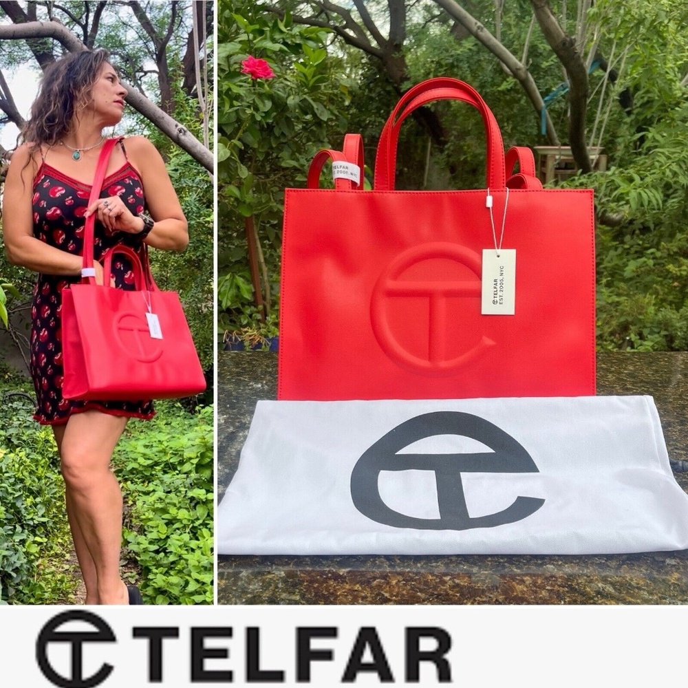 Authentic • TELFAR • est. 2005 NYC Shopping Bag Medium Red TF-012-RD-M - NEW
